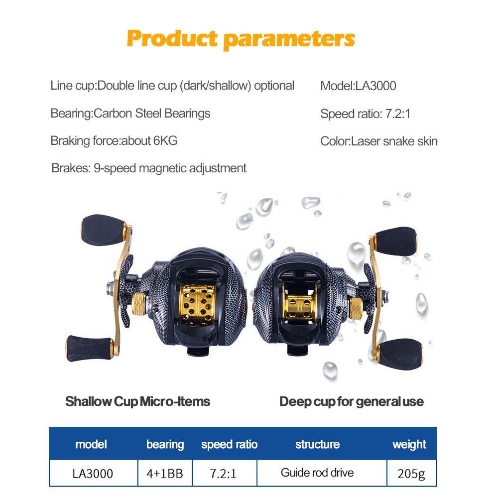 TOP Laser Lure Wheel Metal Kiri /Kanan Memancing Perlengkapan Memancing Reel Pancing