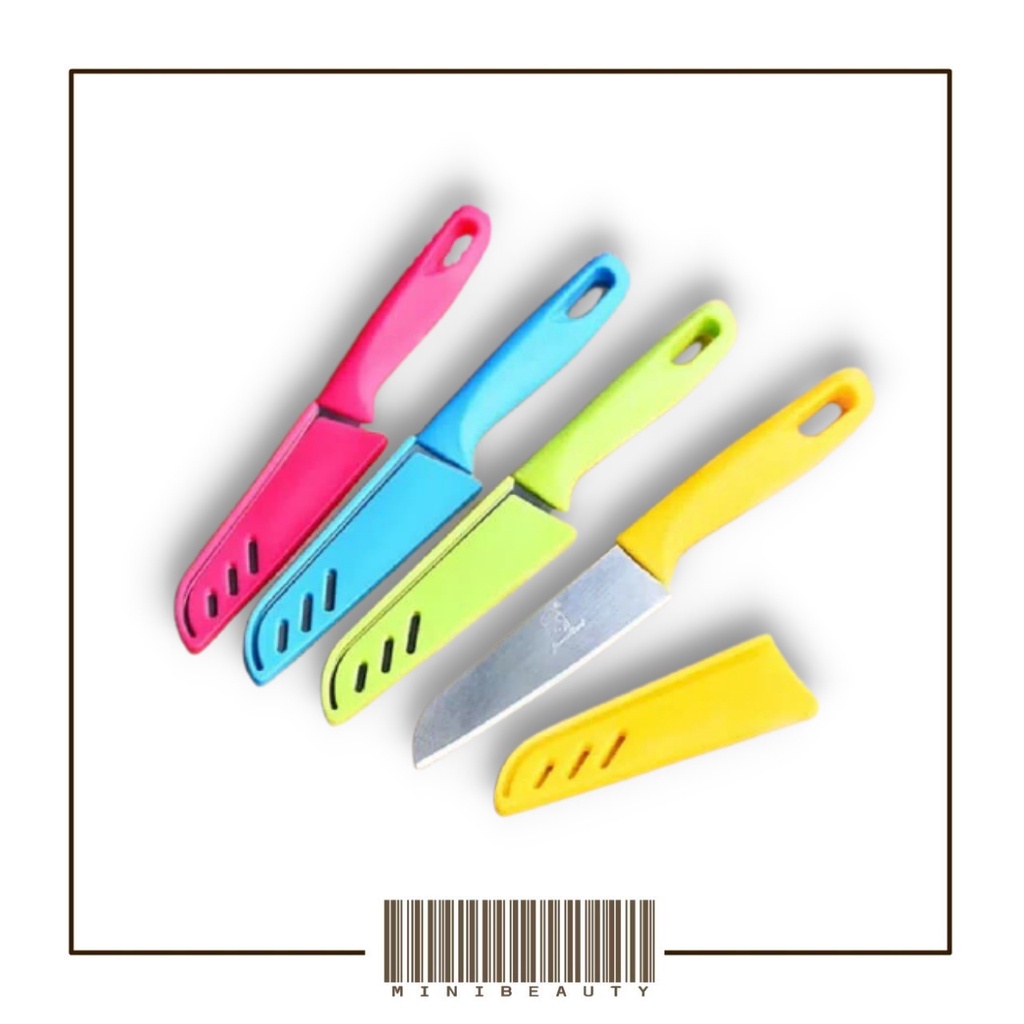 pisau dapur lipat kupas peeler stainless pisau sayur kupas buah pisau sarung warna pisau talenan dapur set murah