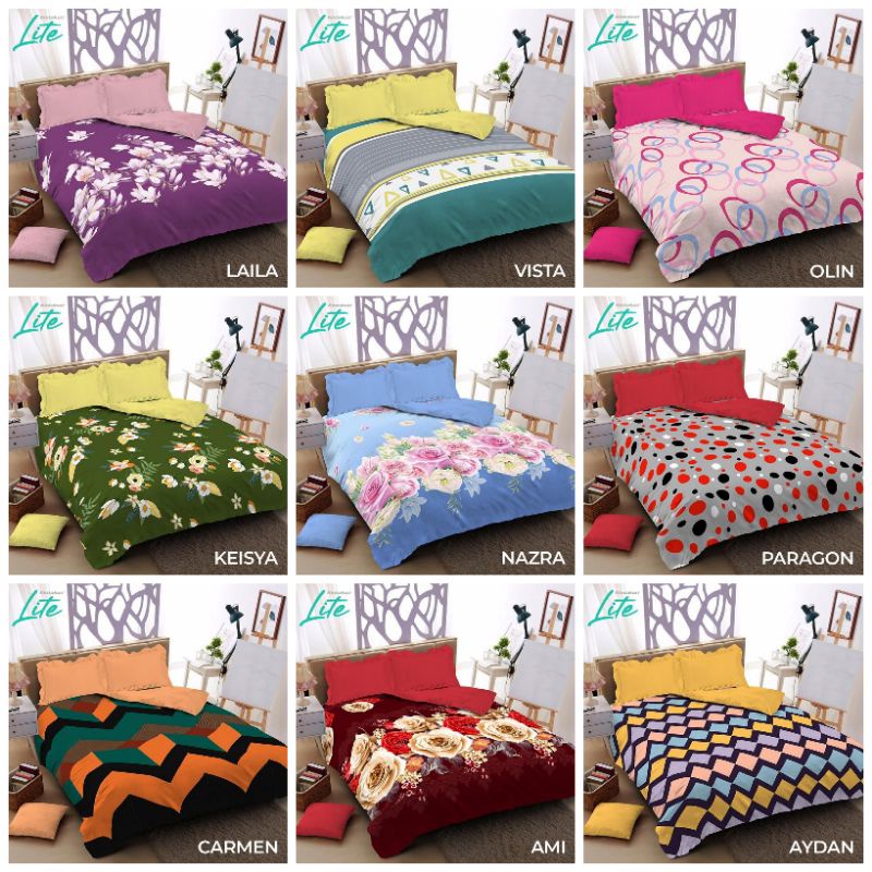 MOTIF BARU!!! Bedcover Kintakun LITE King Fitted Ukuran 180x200 cm Kualitas Premium