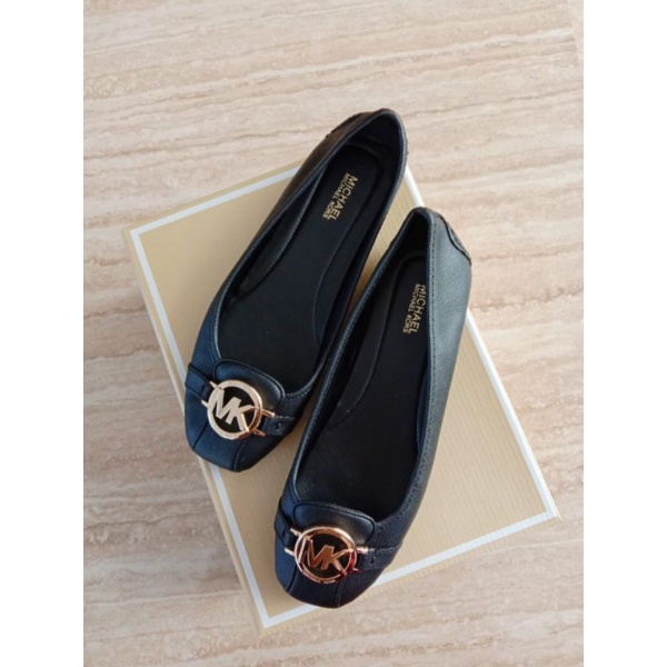 sepatu Michael Kors fulton black saffiano (sepatu mk fulton saffiano black)