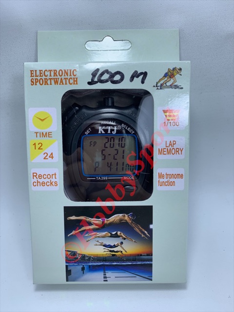 Stopwatch Digital 100 Lap Memories Finish / Alat Pengukur Waktu KTJ