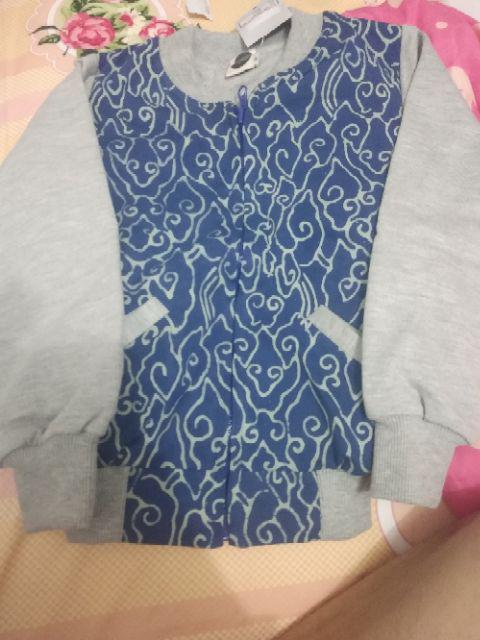 Jaket Batik Anak - Kids Najma Jacket Blue