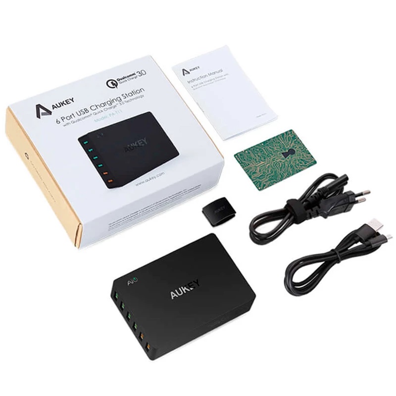 Aukey PA-T11 Charging Station 6 Port USB 3.0 60W Quick Charge