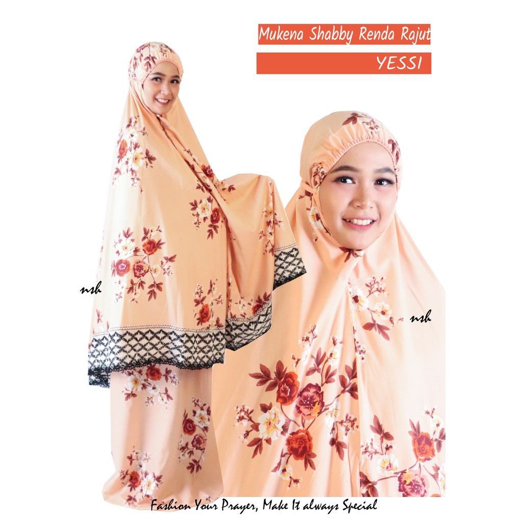 Mukena Dewasa Shabby Renda Rajut Azkia By Nsh Smart4K 