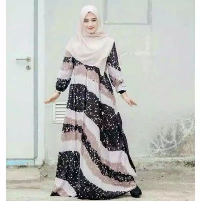 Gamis twill / (Size S,M,L,XL) Gamis twill rainbow / pelangi / ori twill super busui
