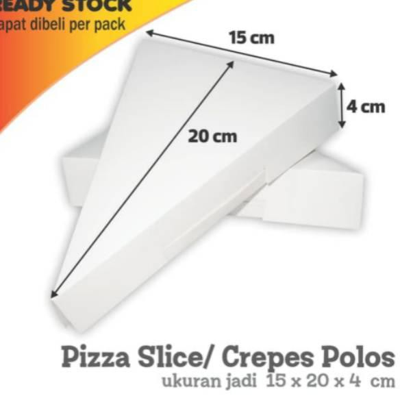 

Box Pizza Slice / Crepes POLOS 20x15x4 cm (50 pcs ) E94B