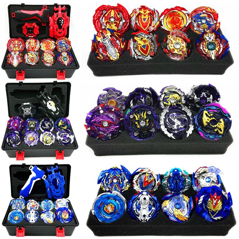 【Spot goods】8pcs Gyro Burst Beyblade Set With Launcher Portable Storage Box Kids Gift Toy