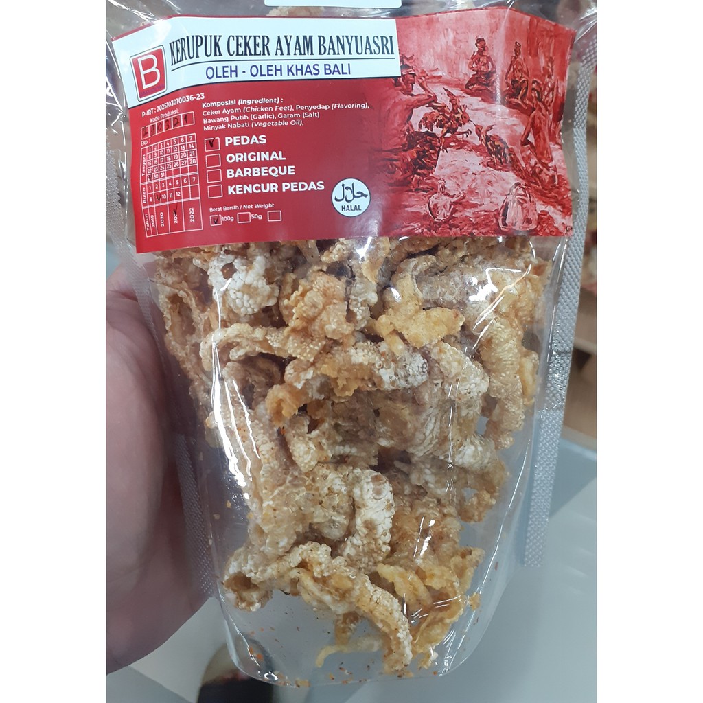 CEKER AYAM PEDAS/ ORIGINAL BANYUASRI 100GR OLEH OLEH KHAS BALI