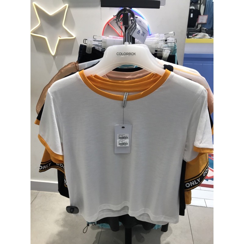 Colorbox T Shirt Kaos Crop Top Shopee Indonesia