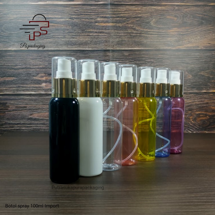 BOTOL SPRAY 100 ML - SPRAY GOLD FULLCAP - Botol spray 100ml - botol kosmetik - botol parfum