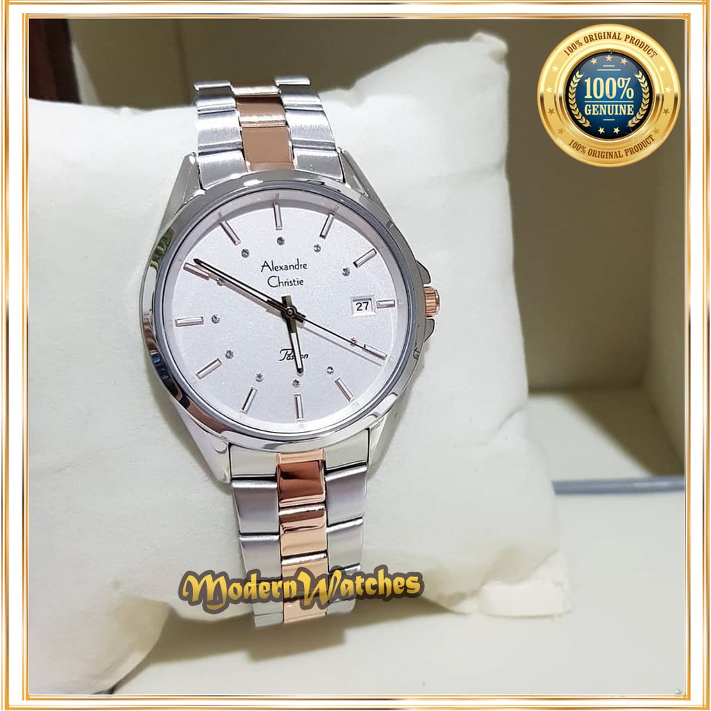 Jam Tangan Ori Alexandre Christie Wanita AC 2836 Silver Rosegold Hitam Terbaru Terlaris Alexander