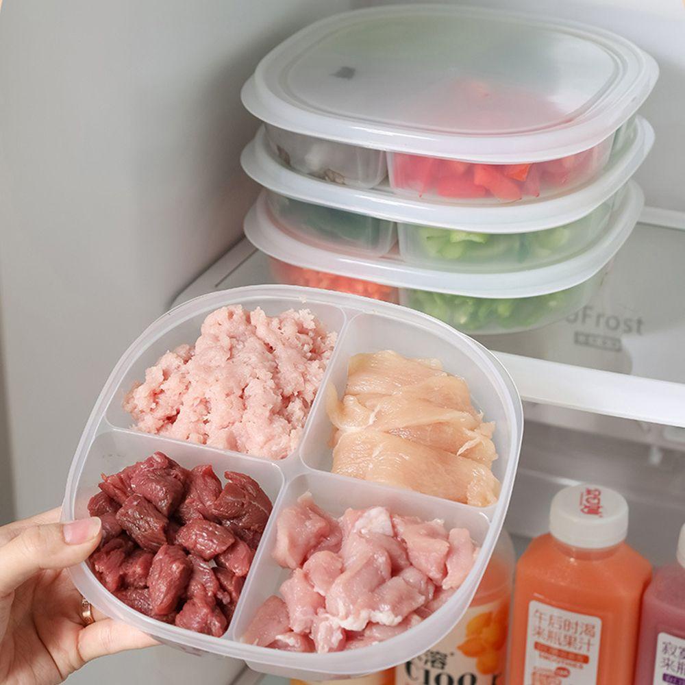 Solighter Kotak Penyimpanan Kulkas Transparan Kitchen Organizer Frozen Dengan Tutup