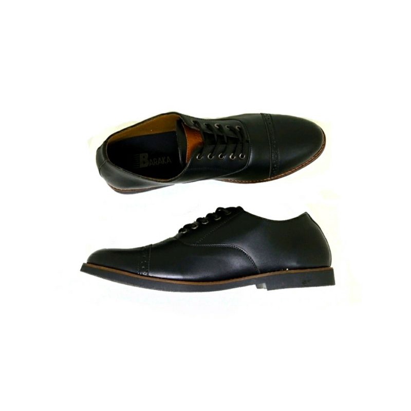 Pantofel Pria Clasik Barang LANGKA / Sepatu kerja Formal ukuran JUMBO 44-45-46-47-48 Leather Black Empuk, ORI 48