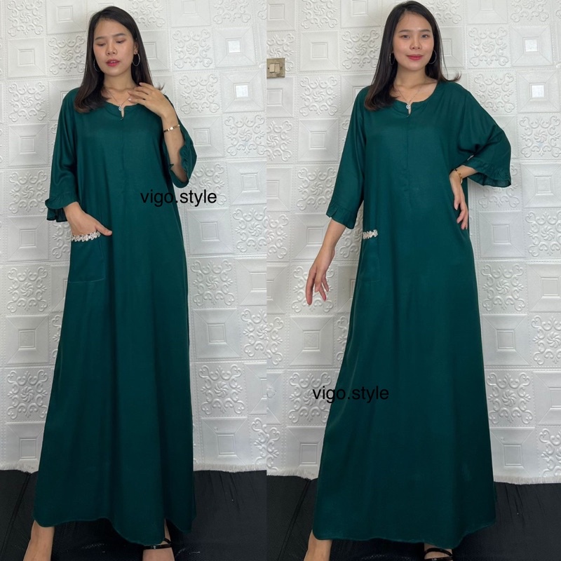 daster tangan 3/4 /tangan 7/8 / busui/panjang viral jumbo /long daster/daster 3/4 /homedress/daster semata kaki/daster gamis-Tk⅞ BOTOL