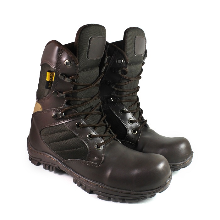 Bisa COD !! Safety Boots Delta Cordura High USA 8 INCHI Ujung Besi Army Tactical - Cream Terlaris