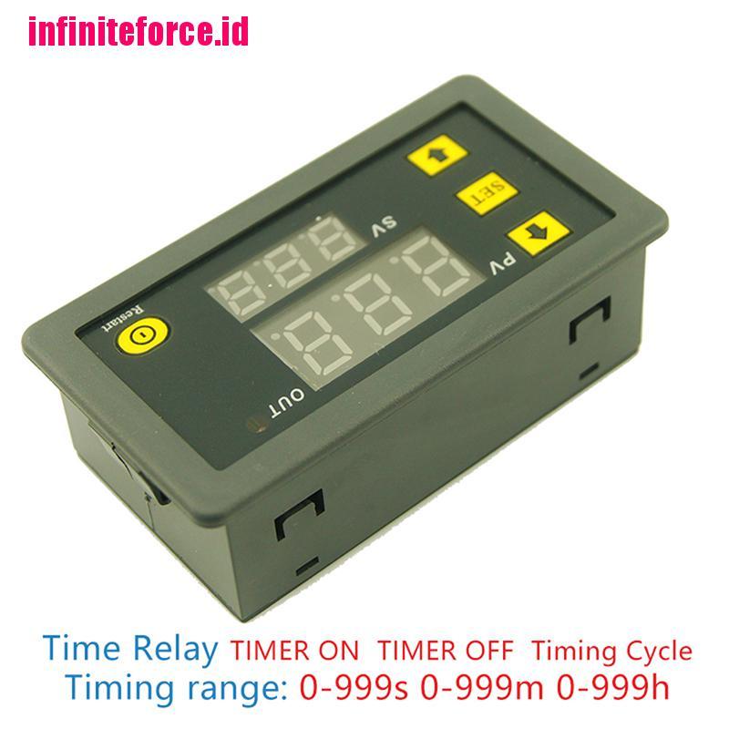 DC 12V 20A Digital Display Time Delay Relay Timing Timer Cycling Module 0-999h