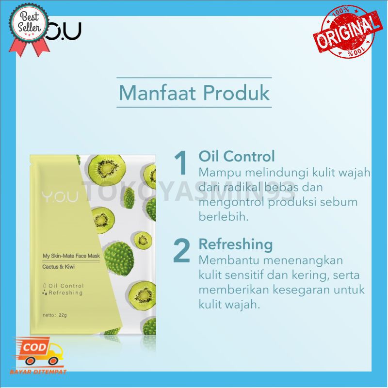 YOU My Skin Matte Face Mask Murah