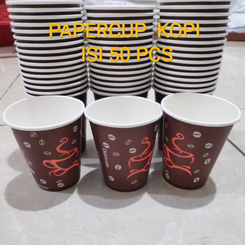 Papercup/paper cup Uk 8 oz, gelas kertas, gelas kopi, Cup kertas