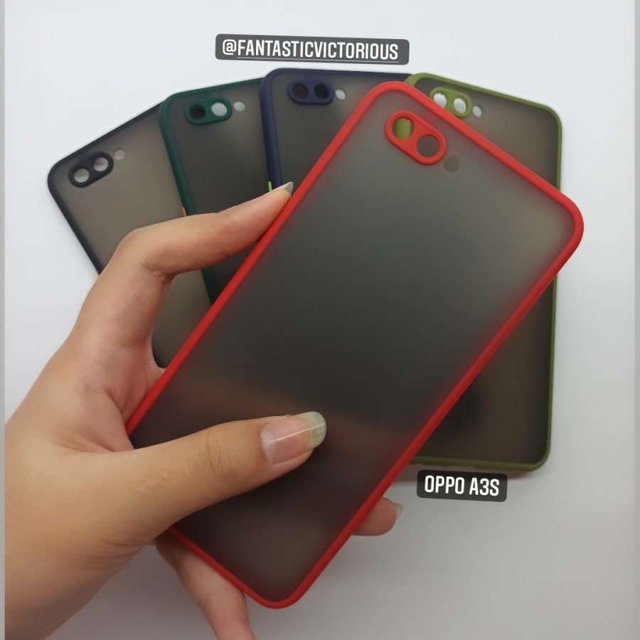 Softcase Case Casing Cover Silikon Doff Matte Transparan Oppo A3S