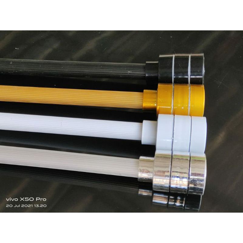 READY Batang Gorden Minimalis/Tiang Gorden Putih Hitam/Rel Gorden