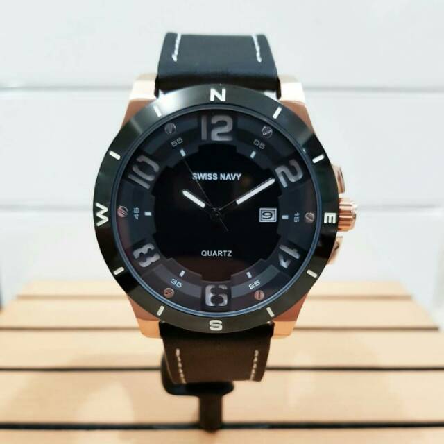 jam tangan swiss navy sn8008 blackrose 8008 original