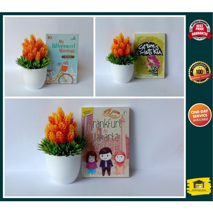PAKET 3 BUKU Novel My Bittersweet Marriage, Gerimis di Hatiku, Frankfurt to Jakarta