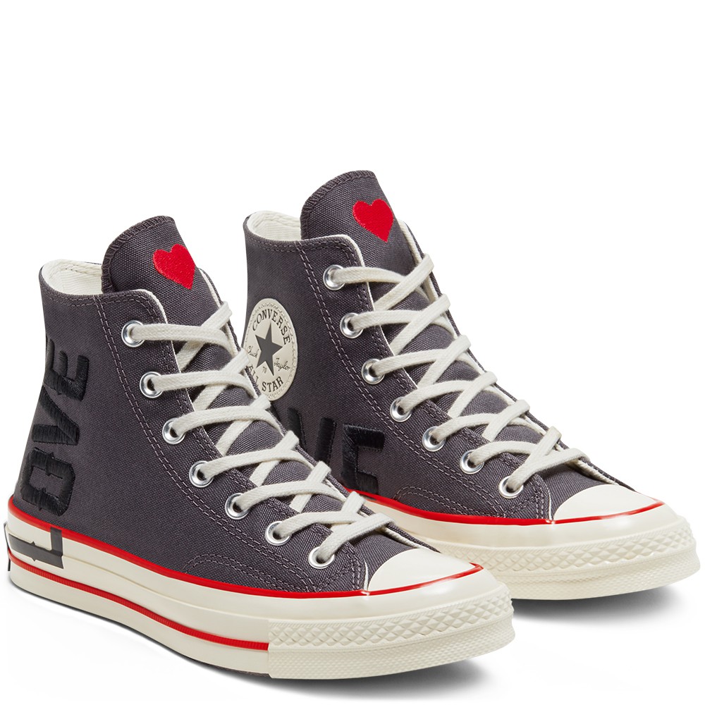 Sepatu Converse Chuck 70 70s Love Fearlessly Hi Thunder Grey Murah