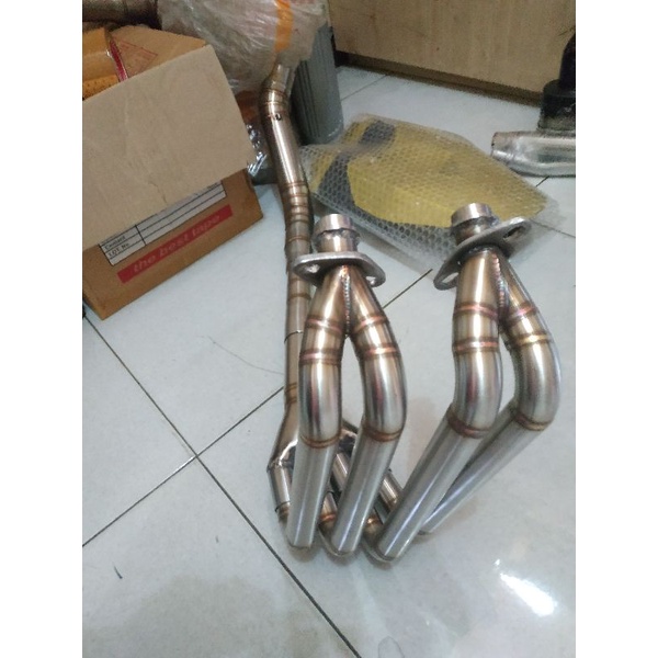 pipa leher knalpot custom 4 ninja 250fi r25 cbr250rr ninja250 karbu mt25 / header