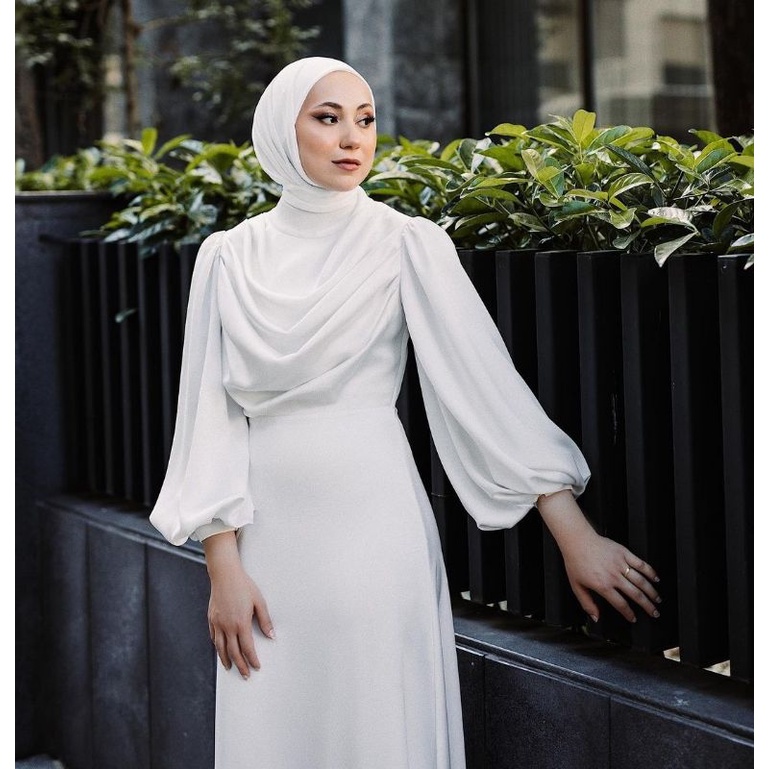 Vyona Dress silk dress kondangan dress prewed putih gamis pesta custom bridesmaid couple murah