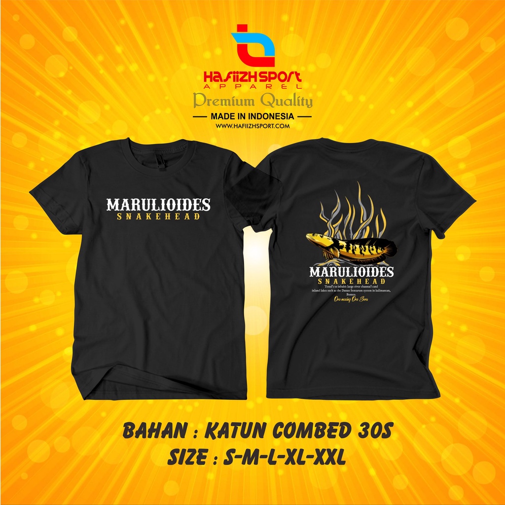 Kaos PECINTA IKAN MARULIOIDES SNAKEHEAD kaos ikan channa Terlaris