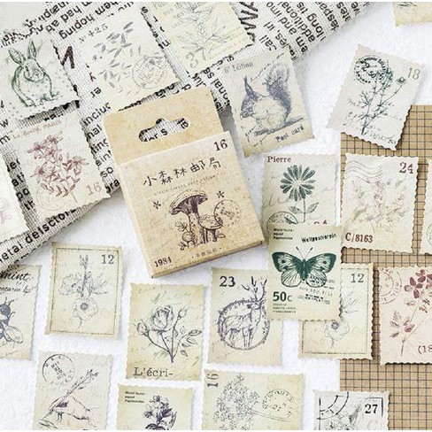 Label Sticker - Vintage Post Office (46pcs)