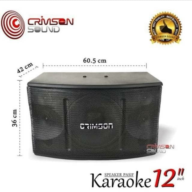 Speaker Karaoke speaker pasif vocal 12 Inch pasif 4 Tweeter Titanium Crimson CS-1201 VC