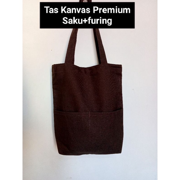 Tas Kanvas Wanita Bahu Tote Bag Premium High Quality