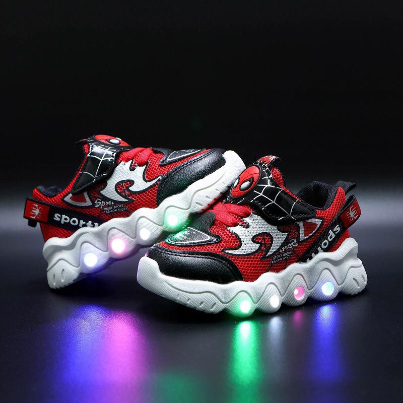 (LOLI-JKT) SP-L008 SEPATU LED TERBARU ANAK COWOK IMPORT  SEPATU SNEAKER 21-30  (LT.1)