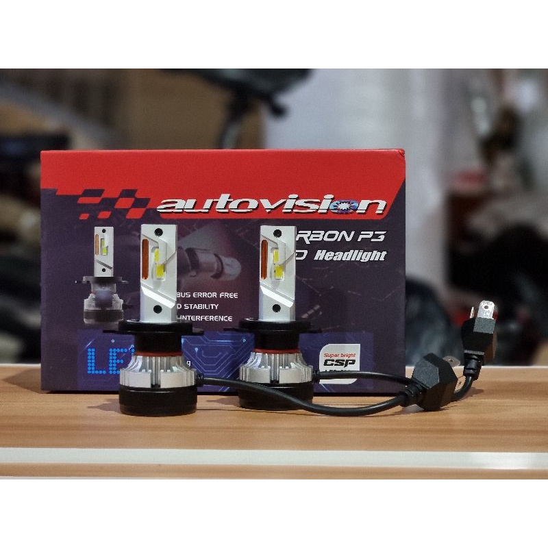 Autovision LED Carbon P3 H1 H4 H7 H8 H9 H11 H16 HB3 HB4 58 Watt Garansi 2 Tahun