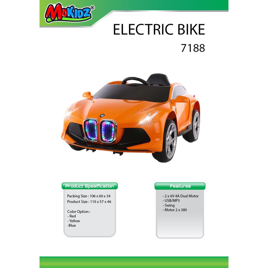 Mainan anak mobil sedan aki 7188 / mobil sport aki dengan remot