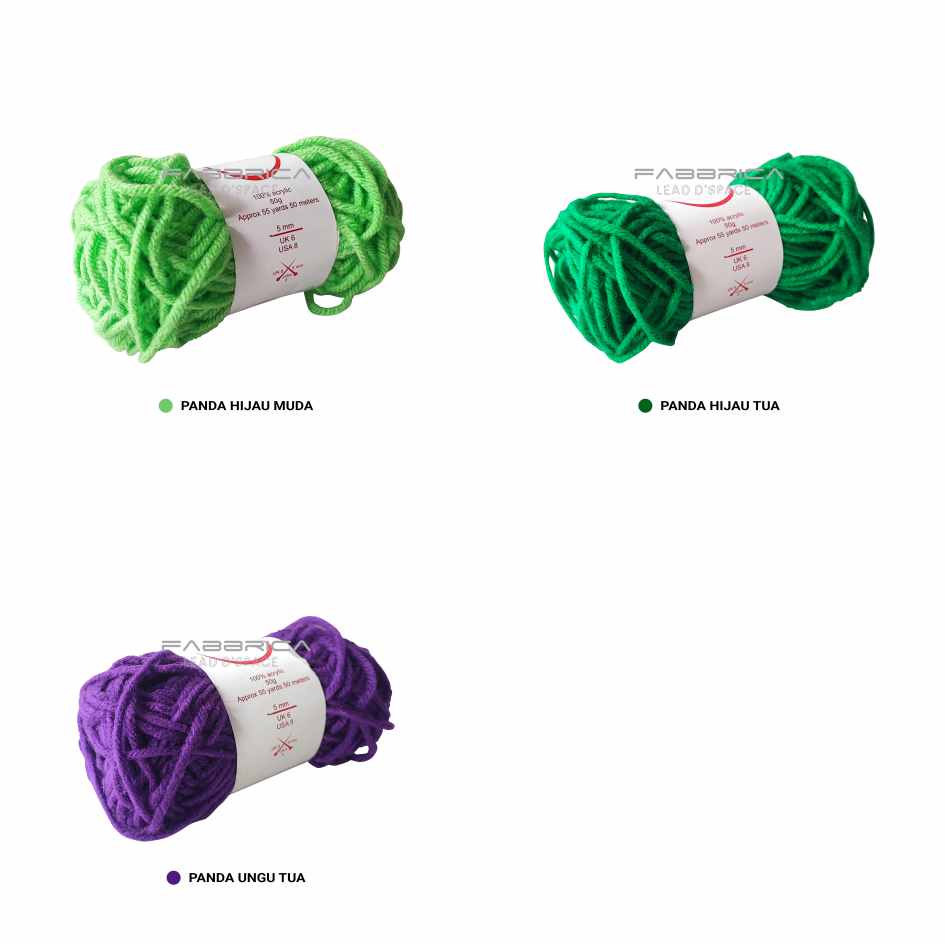BENANG WOOL KINLON PANDA WOOL COTTON WOL KATUN BENANG RAJUT TEBAL