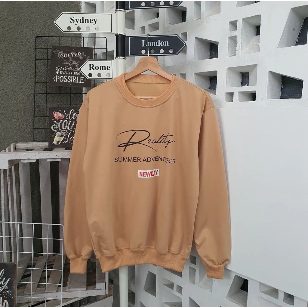 REALITY SWEATER OVERSIZE WANITA - CREWNECK WANITA TERBARU