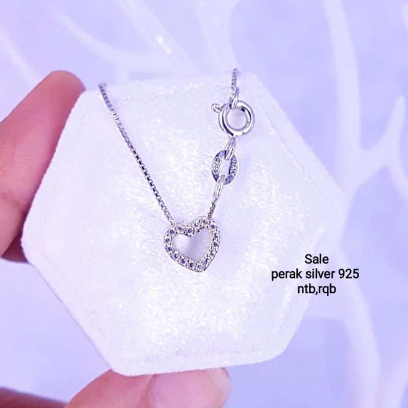 Kalung perak silver 925,tidak luntur,mewah,cocok buat yg alergi xuping,aman dipake mandi,cocok kado