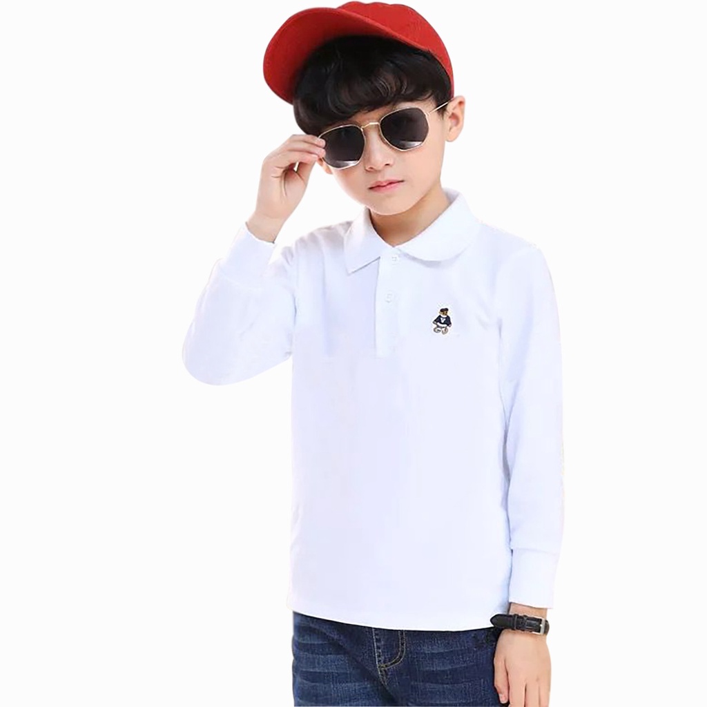 JOSJOLI_STORE/Baju Kids Polo/Atasan Anak Laki-Laki Lengan Panjang/7-14 Tahun
