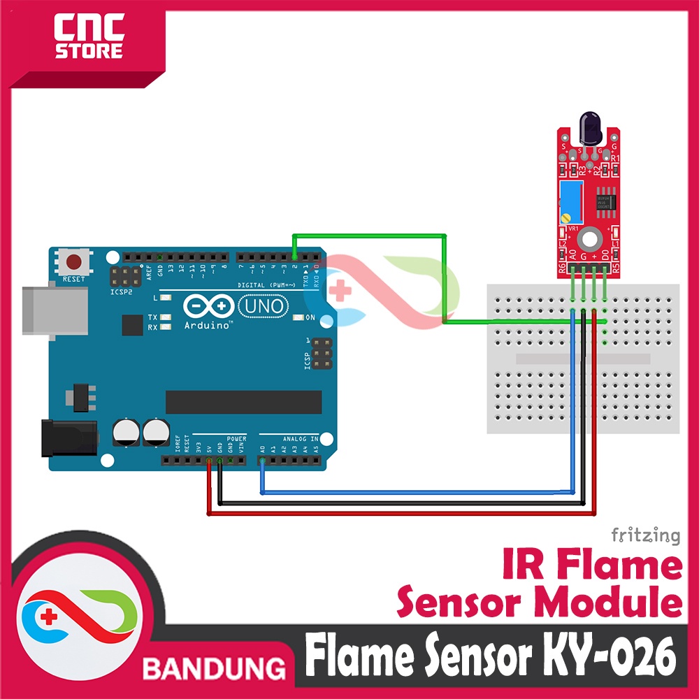 FLAME SENSOR MODULE KY-026 FIRE DETECTION SENSOR MODULE ARDUINO