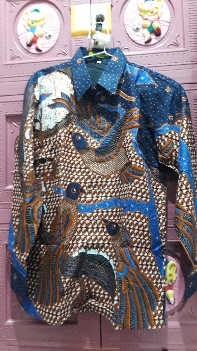Kemeja Batik Peksi Langit Full Furing Katun Halus Sragenan Size M-xxl High Quality