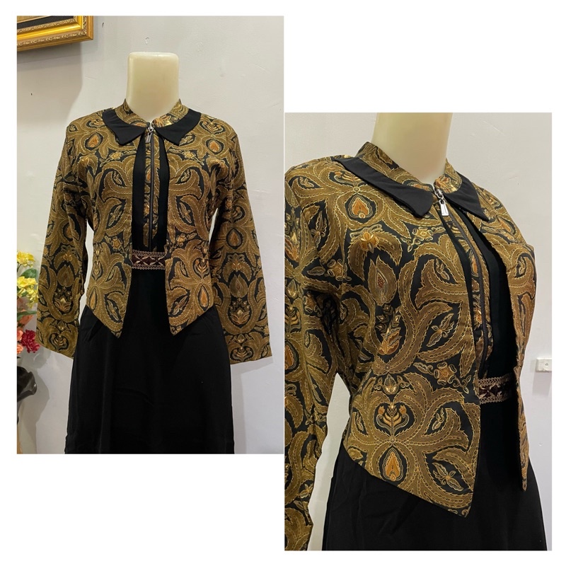 Gamis Batik Rompi / Gamis Bolero Batik / Blezer Batik