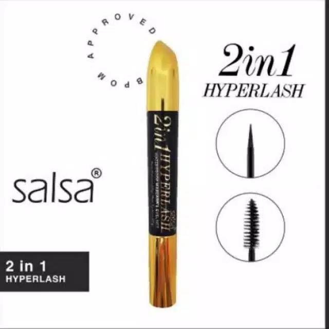 SALSA 2 In 1 Hyperlash Waterproof Mascara &amp; Eyeliner BPOM