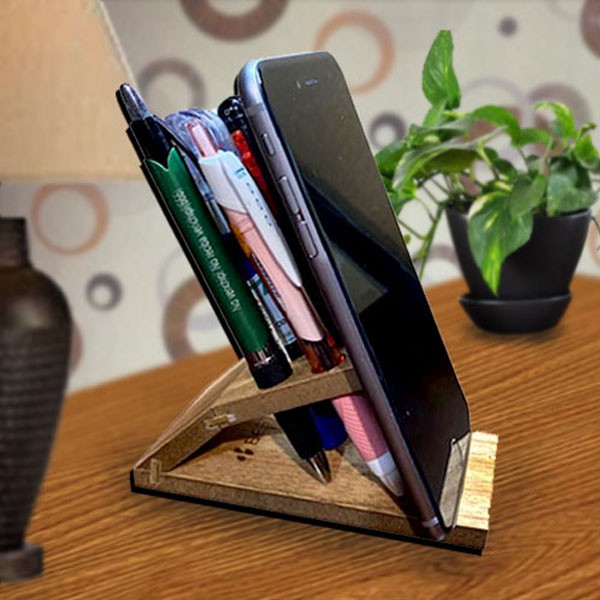 

TORAYA Tempat Pensil Kayu/ Sandaran Hp/ Wooden Pen Holder/ Hp Stand Holder/ PS-125 NA