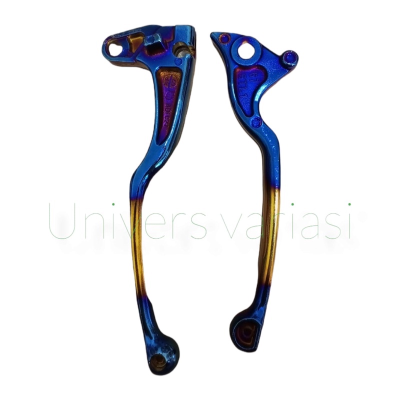 HANDLE REM TWOTONE YAMAHA JUPITER MX MIO FINO SET SEPASANG HENDEL REM HANDEL REM STANDAR 2TONE TWO TONE BAKARAN BLUE GOLD IMPORT 2 TONE  YAMAHA MATIC BEBEK JUPITER MX JUPITER Z SPORTY SMILE M3 125 MIO SMILE AKSESORIS VARIASI HANDLE REM MIO J KARBU XEON