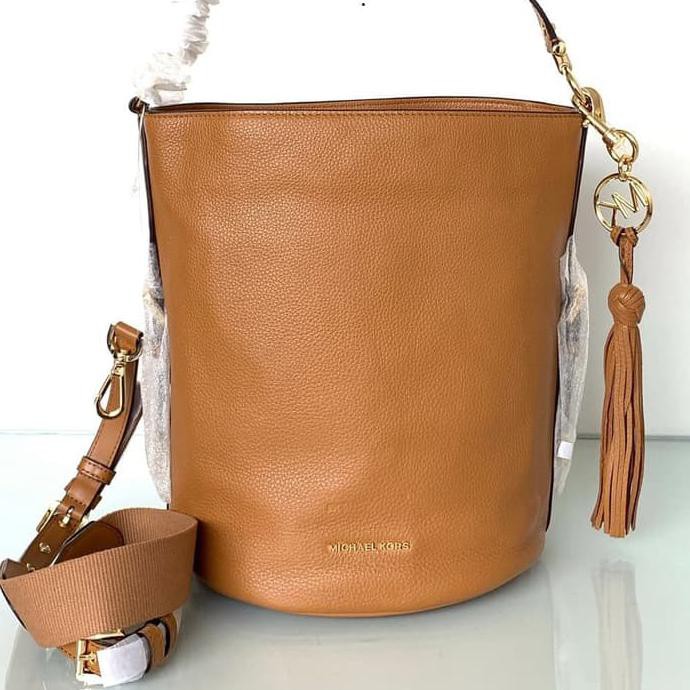 Kualitas Terbaik TAS MICHAEL KORS ORIGINAL - MK BROOKE MEDIUM BUCKET ACORN i MURAH