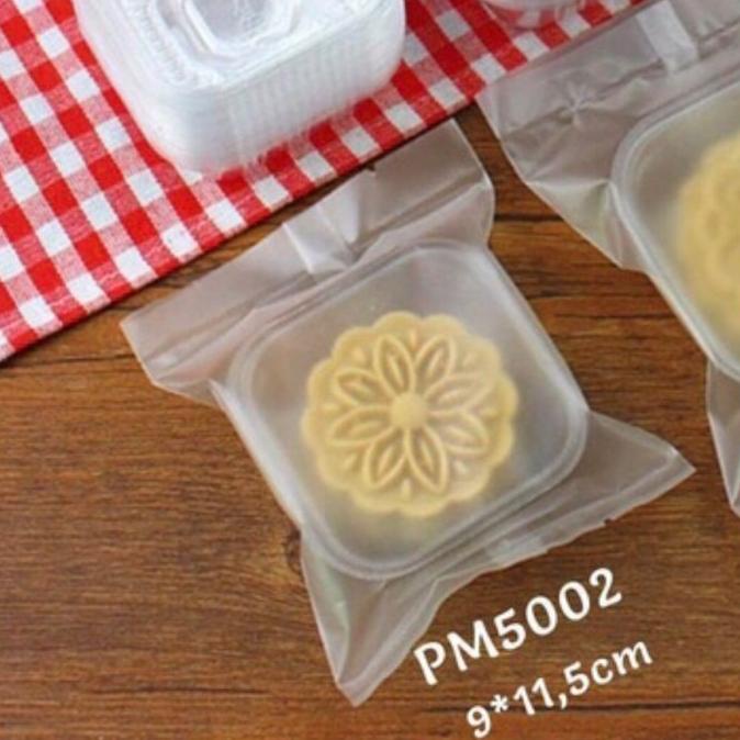 

monggo] Plastik kue serbaguna PM5002 (50g) Mooncake Transparan Polos Doff