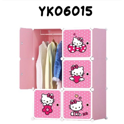 lemari 6 susun bermotif lucu / RAK PAKAIAN/LEMARI PLASTIK/LEMARI PAKAIAN/BERMOTIF