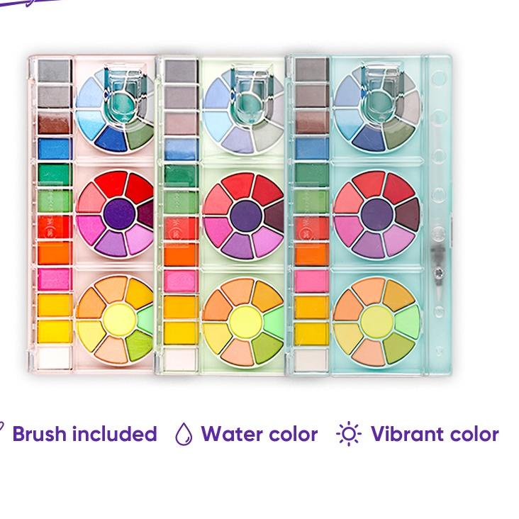 

Ff4F9--Giorgione Solid Watercolor Paint 36 Warna Macaron G-6606